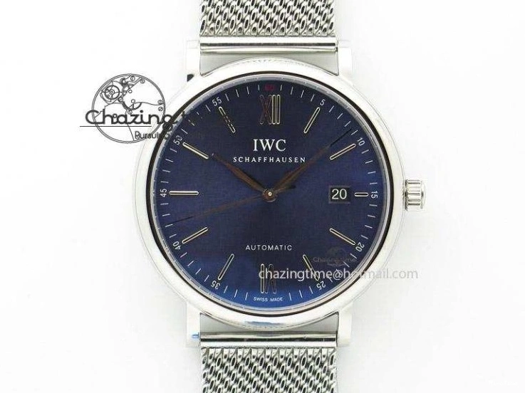 MIROTIME 0414 Portofino SCHAFFHAUSEN SS MKF 1:1 Best Edition Blue Dial On Mesh Bracelet A Versatile 7338